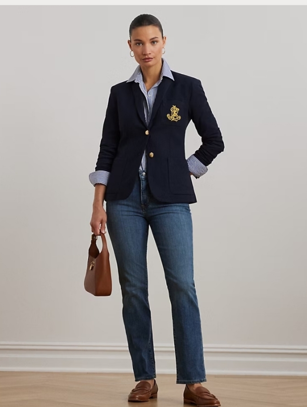 Ralph Lauren Black Blazer with Embroidered Crest & Gold Buttons - Picture 10 of 10